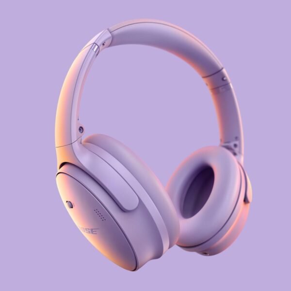 Fones de ouvido Bluetooth Bose QuietComfort, fones de ouvido sem fio com cancelamento de ruído ativo e microfone, graves profundos, até 24 horas de reprodução, lilás gelado - cor de edição limitada