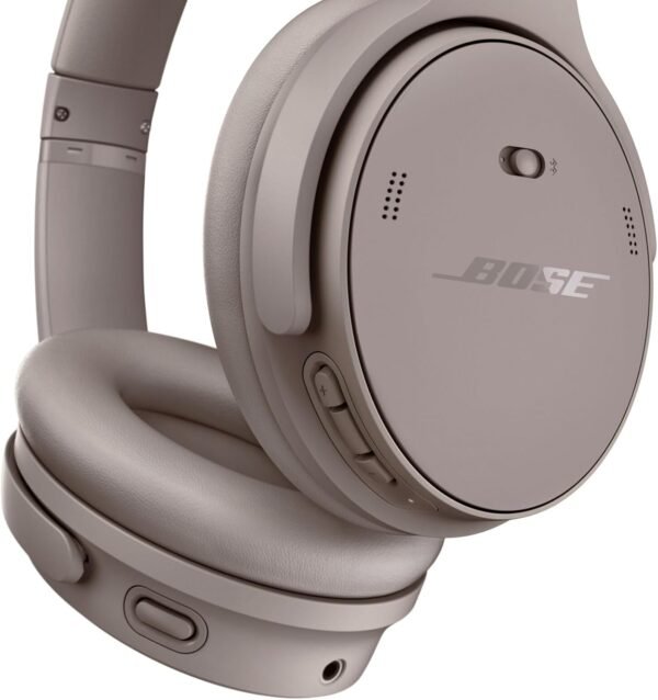 Fones de ouvido Bluetooth Bose QuietComfort, fones de ouvido sem fio com cancelamento de ruído ativo e microfone, graves profundos, até 24 horas de reprodução, arenito - Imagem 3