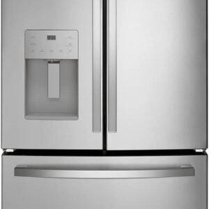 Refrigerador GE® ENERGY STAR® de 25,6 pés cúbicos com porta francesa resistente a impressões digitais