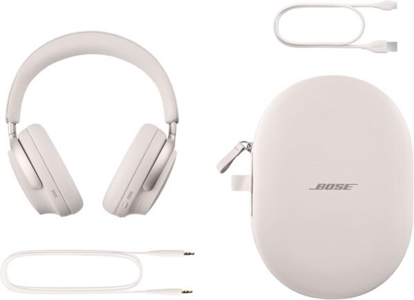 Fones de ouvido Bose QuietComfort Ultra Bluetooth, fones de ouvido sem fio com áudio espacial, cancelamento de ruído com microfone, até 24 horas de reprodução, fumaça branca - Imagem 2