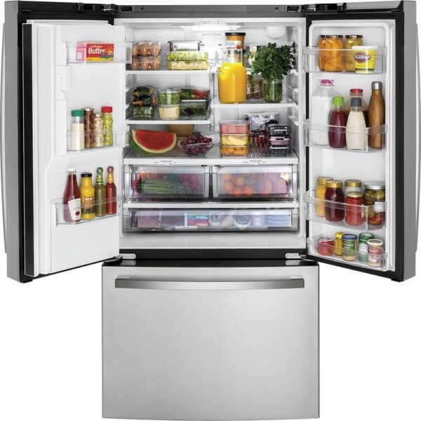 Refrigerador GE® ENERGY STAR® de 25,6 pés cúbicos com porta francesa resistente a impressões digitais - Imagem 5