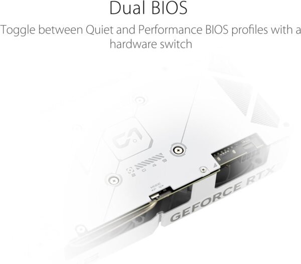 ASUS Dual GeForce RTX™ 4070 EVO White OC Edition (PCIe 4.0, 12GB GDDR6X, DLSS 3, HDMI 2.1a, DisplayPort 1.4a, 2.5-Slot Design, Axial-tech Fan Design) - Imagem 2