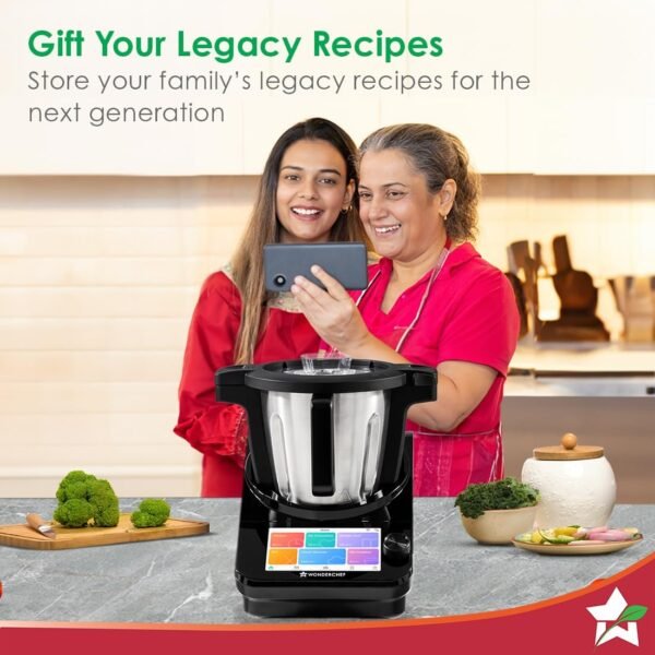 Wonderchef Chef Magic | Robô de cozinha multifuncional para culinária indiana e internacional | Corta, salteia, mexe e amassa automaticamente... | Aplicativo móvel | Receitas do Chef Sanjeev Kapoor | Garantia de 2 anos - Imagem 3