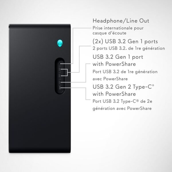 Desktop para jogos Alienware Aurora R16 2025, Intel 24 Core Ultra 9 285K (AI NPU), RTX 5080 GDDR7 (Beat 4090), 64 GB DDR5, SDD de 8 TB, HD de 2 TB, Win 11 Pro, com licença do Office, unidade de DVD externa, WiFi 7 - Imagem 4