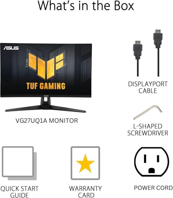 Monitor ASUS TUF Gaming 27” 4K HDR (VG27UQ1A) – 160 Hz, 1 ms, sincronização com desfoque de movimento extremamente baixo, compatível com NVIDIA G-SYNC, AMD FreeSync Premium, 95% DCI-P3, DisplayWidget, 3 anos de garantia - Imagem 9