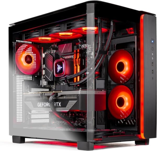 Skytech King 95 Gaming PC Desktop, Ryzen 7 9800X3D 4.7 GHz (5.2 GHz Turbo Boost), NVIDIA RTX 5070 12GB GDDR7, 1TB Gen4 SSD, 32GB DDR5 RAM 6000 RGB, 850W Gold PSU, 360mm ARGB AIO, Wi-Fi, Win 11 Home - Imagem 6