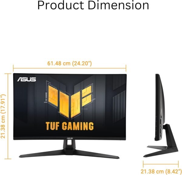 Monitor ASUS TUF Gaming 27” 4K HDR (VG27UQ1A) – 160 Hz, 1 ms, sincronização com desfoque de movimento extremamente baixo, compatível com NVIDIA G-SYNC, AMD FreeSync Premium, 95% DCI-P3, DisplayWidget, 3 anos de garantia - Imagem 10