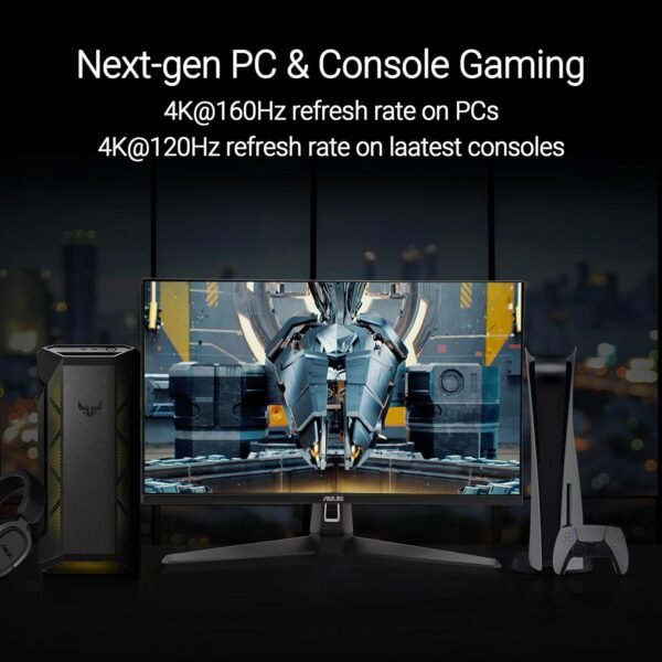 Monitor ASUS TUF Gaming 27” 4K HDR (VG27UQ1A) – 160 Hz, 1 ms, sincronização com desfoque de movimento extremamente baixo, compatível com NVIDIA G-SYNC, AMD FreeSync Premium, 95% DCI-P3, DisplayWidget, 3 anos de garantia - Imagem 12
